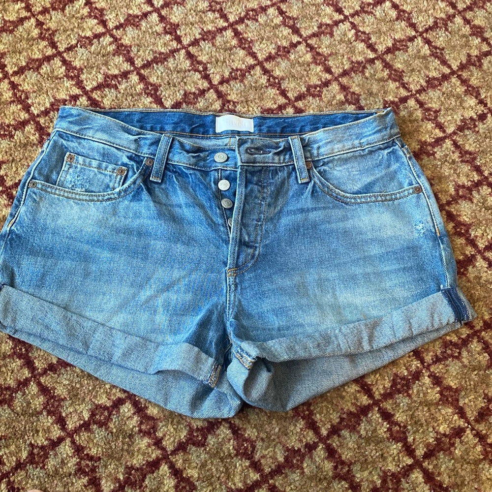 Boyish Womens Marley Rebel Without A Cause High Rise Roll Cuff Denim Shorts, 28